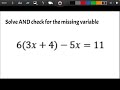 Solving Multi-Step Equations with Distributive Property