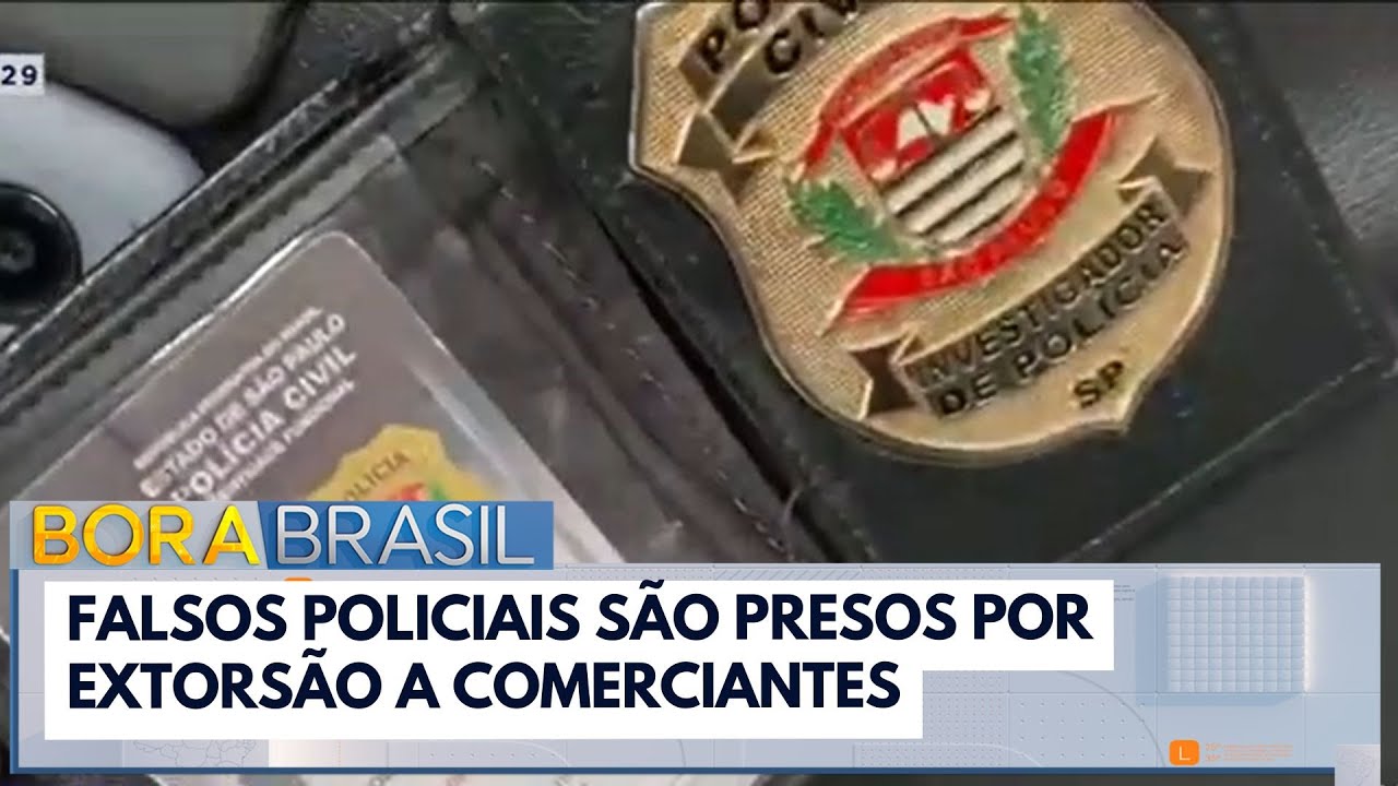 Falsos policiais são presos por extorsão a comerciantes
