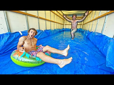 Turned a moving truck into a pool!