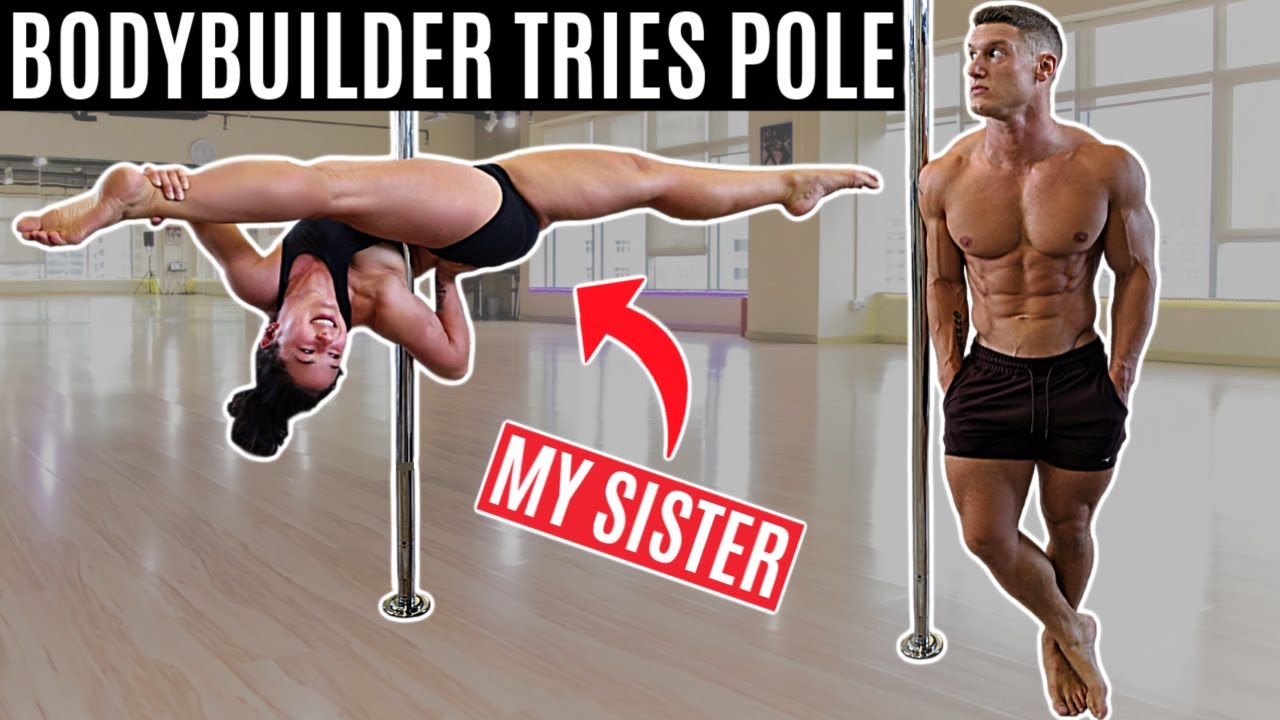 BODYBUILDER tries POLE DANCING for the first time.