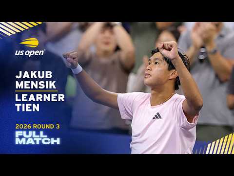 Jakub Mensik vs. Learner Tien Full Match | 2026 US Open Round 3