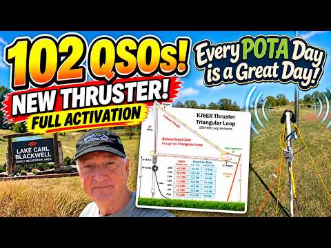NEW KJ6ER Thruster Antenna: 102 CW QSOs on My First POTA Test! | First Look and Full Activation - Every POTA day is a Great Day! Randy, N5ilq