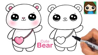 How to Draw a Cute Bear | Polar Bear