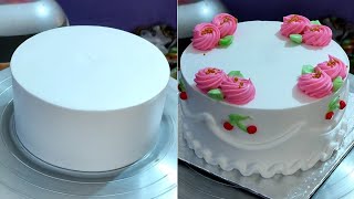 easy cake decorating for beginners| vanilla flavour cake decoratin| grand line bakery