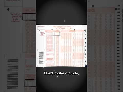 How to Properly Fill OMR in CA Foundation MCQ Paper