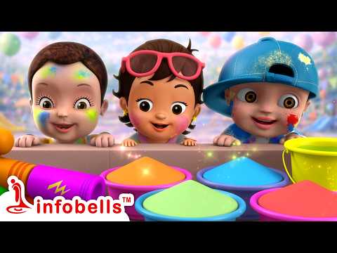 Holi Aayi Re! Holi Aayi Re 🌈| Holi Song | Playing with Colours | Hindi Rhymes & Songs | Infobells