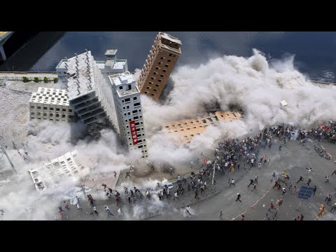 Taiwan destroyed in 2 minutes! M7.5 Earthquake destroys many buildings in Hualien