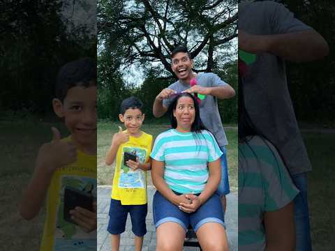 Daddy's prank with mom's hair 😭😱😂❤️👩🏻✂️😵🙏😇👶🏻