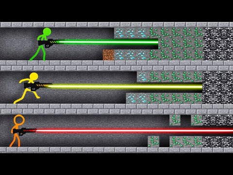 Animation VS Minecraft LASER GUN Stickman Minecraft Animation