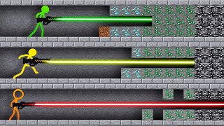 Animation VS Minecraft LASER GUN Stickman Minecraft Animation