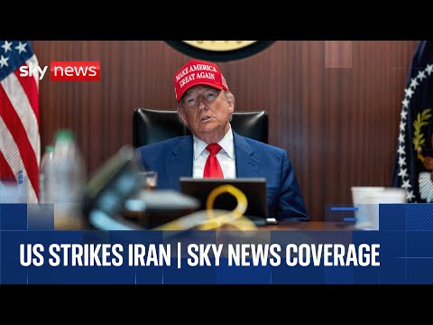 US warplanes strike three nuclear sites in Iran | Sky News coverage