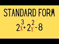 Understanding Standard Form in Algebraic Expressions