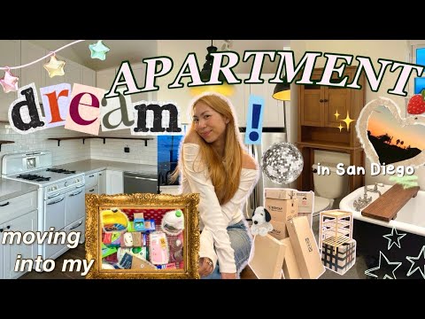 moving into my DREAM APARTMENT in San Diego˖ᯓ★. ݁₊