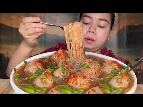 Pedas nyelekit Bakso ikan cabe rawit pake soun ASMR