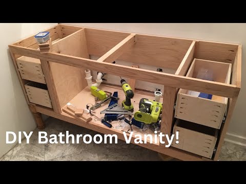 How I Built My Bathroom Vanity From SCRATCH! - Thrift Diving