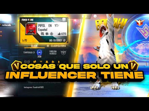 LAS COSAS EXCLUSIVAS QUE SOLO LOS INFLUENCERS DE GARENA TIENEN - FREE FIRE TE ENVÍA ESTO 😱