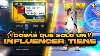 LAS COSAS EXCLUSIVAS QUE SOLO LOS INFLUENCERS DE GARENA TIENEN - FREE FIRE TE ENVÍA ESTO 😱