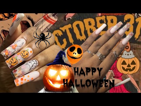 uñas de Halloween fáciles y divertidas sin herramientas