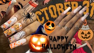 uñas de Halloween fáciles y divertidas sin herramientas