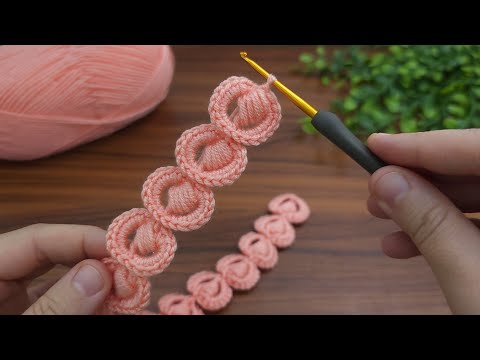 Wow!!! ☆♡☆I made a very easy glamorous shallow work hairband and let's watch #crochet #knitting