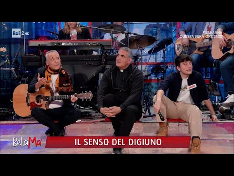 Pierluigi Diaco alla chitarra con "Camminerò" - BellaMa' 22/02/2024