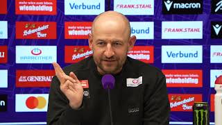 Pressekonferenz mit Austria Wien-Trainer Stephan Helm nach der Niederlage gegen FC Red Bull Salzburg
