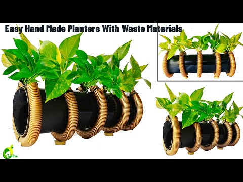 Watch How Easily Money Plant Grow In A Plastic Pipe Using Just Water/Handmade Planter/ORGANIC GARDEN