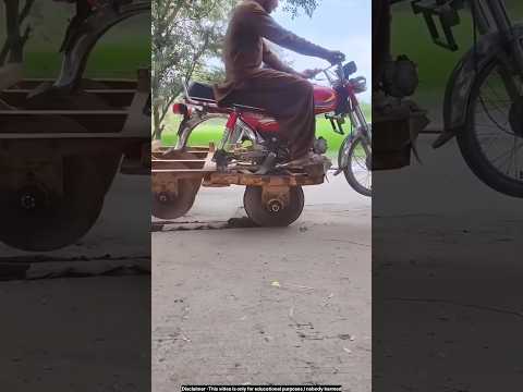 Homemade trick for plowing fields with a motorcycle 😯 #desijugad
