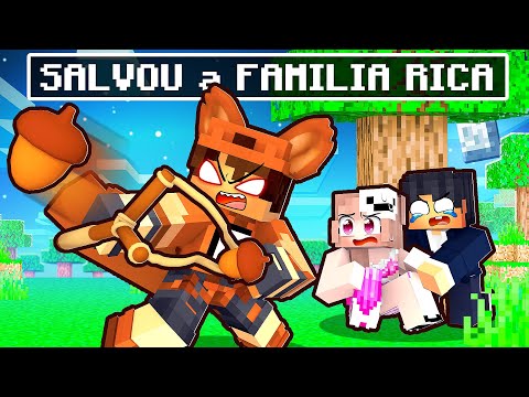 BEBÊ ESQUILO SALVOU a FAMILIA RICA no MINECRAFT