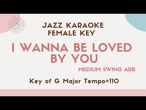 I wanna be loved by you – Marilyn Monroe [sing along instrumental JAZZ KARAOKE music with lyrics]