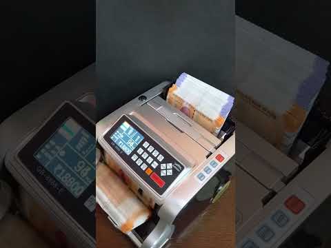 Counting Indian Currency Notes (₹200 and ₹500) Using an Automatic Cash Counting Machine 💵📉 #shorts