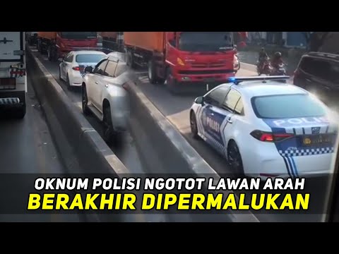 KAPOK...!! Ngotot Lawan Arah, Oknum Polisi Dipukul Mundur Berakhir Malu