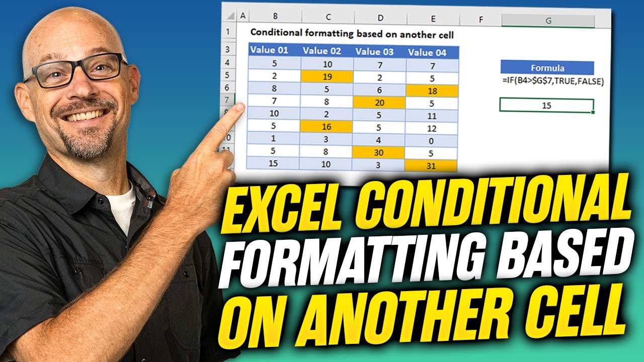 Excel How To: Format Cells Based on Another Cell Value with Conditional Formatting￼