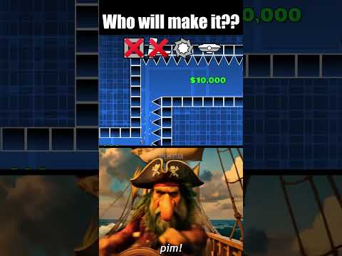 Geometry Dash Pirate Brainrot who will make it? part 2 #shorts