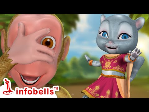 Billi Gayi Dilli Dilli Mein Tha Bandar | Hindi Rhymes for Children Combo | Infobells #hindirhymes