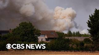 YouTube video thumbnail: Wildfires Are Roaring Near Paris, Forcing Evacuations