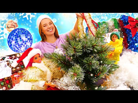 Weihnachtsspaß mit Barbie Puppen und Irene! Barbie hat Weihnachten vergessen. Video für Kinder