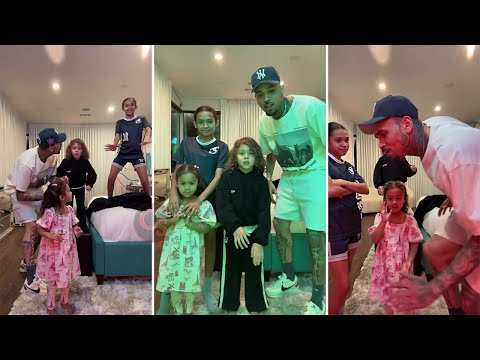 Chris Brown Celebrates His Grammy Win with His Kids Royalty, Aeko & Lovely