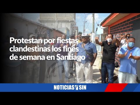 Protestan por fiestas clandestinas en Santiago