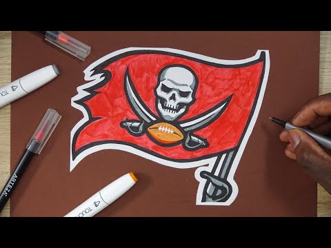 How To Draw BUCCANEERS LOGO | Step By Step Tutorial | DeMoose Art