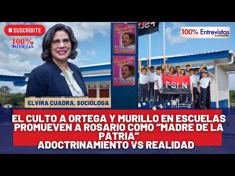 El culto a Ortega y Murillo en escuelas. Promueven a Rosario como "madre de la patria"