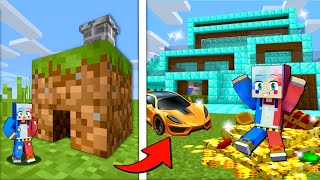 貧乏なお家からお金持ちのお屋敷に変身させるマインクラフト🔥【マイクラ まいくら】ぽっぴんず