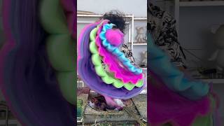 Cotton candy art wreath