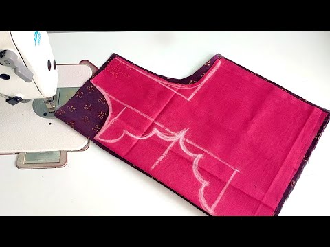 Simple boat neck blouse design / paithani saree blouse design cutting and stitching /Blouse Designs