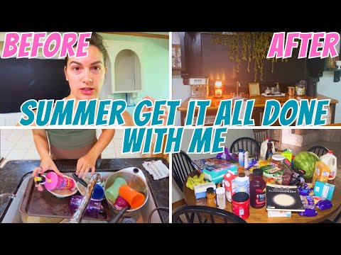 SPEED CLEAN WITH ME! WALMART GROCERY HAUL FAMILY OF 6 + DIY CHALKBOARD CABINETS & COFFEE BAR AT HOME