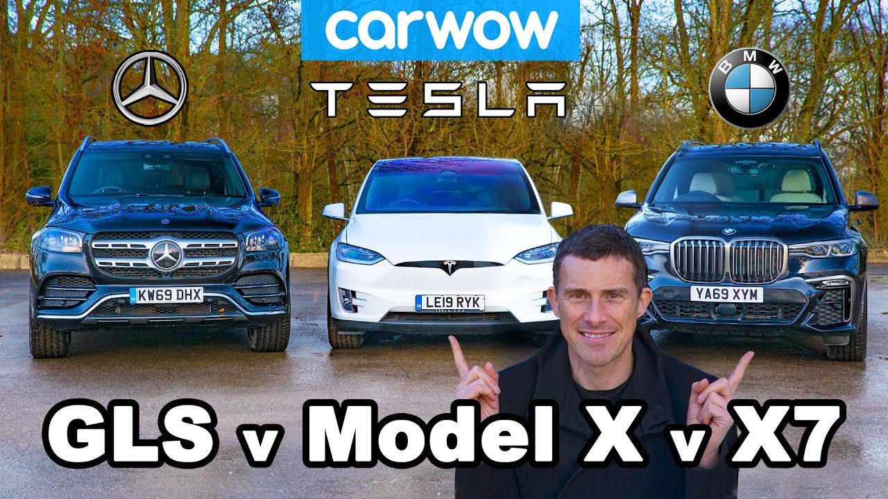 BMW X7 vs Tesla Model X vs Mercedes GLS. DRAG RACE and REVIEW!