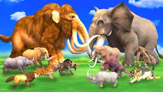 Prehistoric Mammals vs Spidey Mammoth Size Comparison Animal Epic Battle Mammoth vs Spider Mammoth