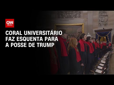 Coral universitário faz esquenta para a posse de Trump | CNN NA POSSE DE TRUMP