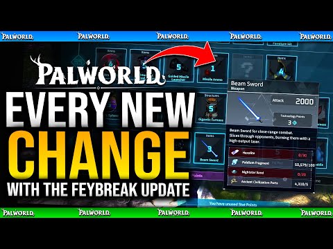 Every NEW Change In Feybreak Palworld New DLC Update! / Massive New Patch Update / Patchnotes