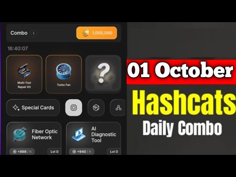 Hashcats Daily Combo 01 October  | Hashcats Combo Today Card